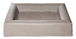 Bia Bed Kunstleer Hoes Hondenmand Taupe Bia-2 60X50X12,5 Cm