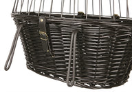 Trixie Wilgen Fietsmand Voorop Zwart Met Kussen En Kap 50X35X41 Cm