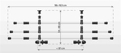 Trixie Hondenrek Auto Zilver / Zwart 96-163X34-48 Cm