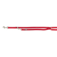 Trixie Hondenriem Premium Dubbelgestikt Verstelbaar Rood 200X1 Cm