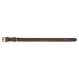 Trixie Halsband Hond Rustic Vetleer Donkerbruin 27-34X1,8 Cm
