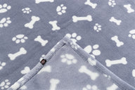 Trixie Hondendeken Kenny Fleece Bot / Pootjes Blauw 75X50 Cm