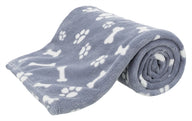 Trixie Hondendeken Kenny Fleece Bot / Pootjes Blauw 75X50 Cm
