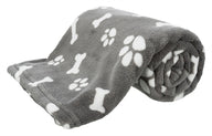 Trixie Hondendeken Kenny Fleece Bot / Pootjes Grijs 100X75 Cm