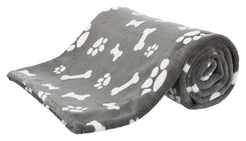 Trixie Hondendeken Kenny Fleece Bot / Pootjes Grijs 100X75 Cm