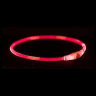 Trixie Lichtgevende Halsband Usb Flash Light Oplaadbaar Tpu Rood 40X0,8 Cm