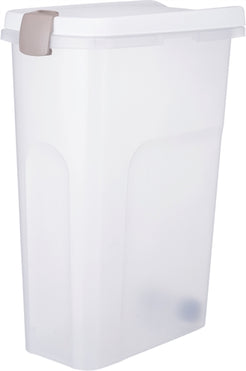 Trixie Voerton Luchtdicht Afsluitbaar Kunststof Transparant Wit / Wit 15 Ltr 22X34X41,5 Cm