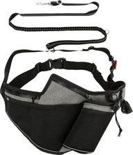 Trixie Joggingriem Met Lijn Grijs / Zwart 115-150X2 Cm / 70-130X23 Cm