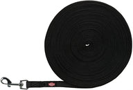Trixie Hondenriem Sleeplijn Met Rubber Bekleed Zwart 10 Mtrx1,5 Cm