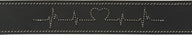 Trixie Halsband Hond Rustic Vetleer Heartbeat Zwart 38-47X4 Cm