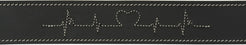Trixie Halsband Hond Rustic Vetleer Heartbeat Zwart 38-47X4 Cm
