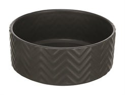 Trixie Voerbak / Drinkbak Wave Keramiek Grijs 20 Cm 1,6 Ltr