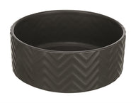 Trixie Voerbak / Drinkbak Wave Keramiek Grijs 20 Cm 1,6 Ltr