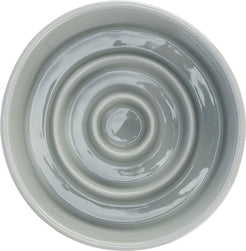 Trixie Voerbak Slowfeeding Keramiek Grijs / Blauw 17X17 Cm 900 Ml