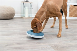 Trixie Slowfeeding Rocking Bowl Kunststof / Tpr Grijs / Blauw 23X23 Cm 500 Ml
