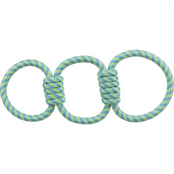 Trixie Aquatoy Touw Trekspeeltje Ringen Polyester Geel / Groen 42 Cm