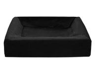 Bia Bed Royal Fluweel Hoes Hondenmand Zwart Bia-6 100X80X15 Cm