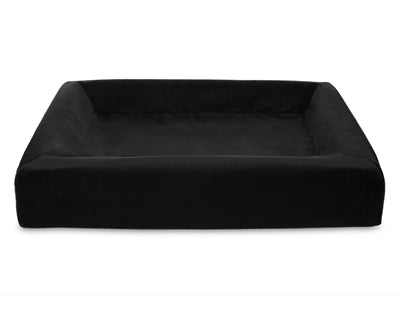 Bia Bed Royal Fluweel Hoes Hondenmand Zwart Bia-6 100X80X15 Cm