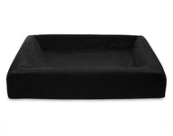 Bia Bed Royal Fluweel Hoes Hondenmand Zwart Bia-6 100X80X15 Cm
