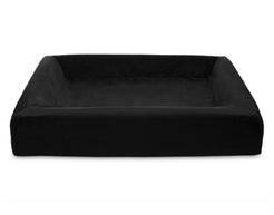 Bia Bed Royal Fluweel Hoes Hondenmand Zwart Bia-6 100X80X15 Cm