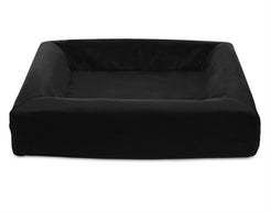 Bia Bed Royal Fluweel Hoes Hondenmand Zwart Bia-6 100X80X15 Cm