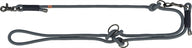 Trixie Soft Rope Hondenriem Verstelbaar Zwart / Grijs 200X1 Cm