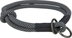 Trixie Halsband Hond Soft Half-Slip Zwart / Grijs 40X1 Cm