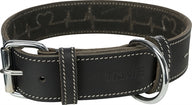 Trixie Rustic Vetleer Halsband Hond Heartbeat Zwart 34-40X3 Cm