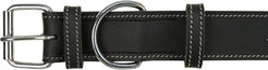 Trixie Rustic Vetleer Halsband Hond Heartbeat Zwart 34-40X3 Cm