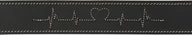 Trixie Rustic Vetleer Halsband Hond Heartbeat Zwart 34-40X3 Cm