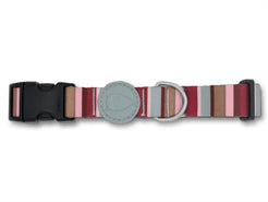 Morso Halsband Hond Gerecycled Skyline Rood / Roze 30-42X1,5 Cm