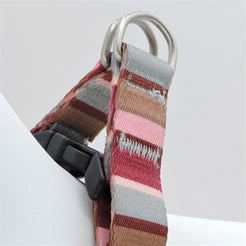 Morso Mini Hondentuig Verstelbaar Gerecycled Skyline Rood / Roze 24-32X1,5 Cm