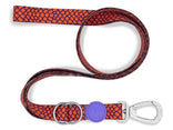 Morso Hondenriem Verstelbaar Gerecycled Urban Lizard Rood 75-230X1,5 Cm 1-4 Kg