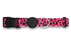 Morso Halsband Hond Gerecycled Bubble Leo Roze 30-42X1,5 Cm
