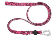 Morso Hondenriem Verstelbaar Gerecycled Bubble Leo Roze 75-230X1,5 Cm 1-4 Kg