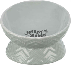 Trixie Verhoogde Voerbak / Waterbak Keramiek Grijs 350 Ml 17 Cm
