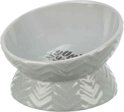 Trixie Verhoogde Voerbak / Waterbak Keramiek Grijs 350 Ml 17 Cm
