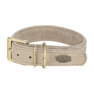 Trixie Halsband Hond Pure Leer Lichtgrijs Xs-S 27-34X2,5 Cm