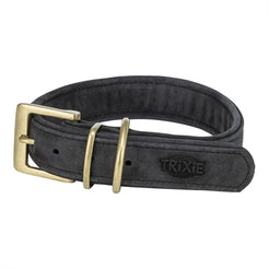 Trixie Halsband Hond Pure Leer Zwart Xs 25-31X2,5 Cm