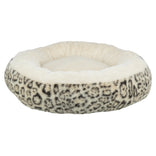 Trixie Hondenmand Leo Soft Rond Pluche Creme / Panterprint 50 Cm