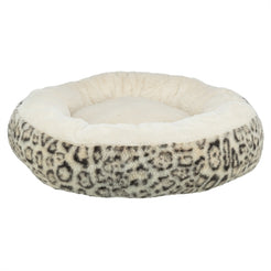 Trixie Hondenmand Leo Soft Rond Pluche Creme / Panterprint 50 Cm