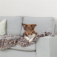 Trixie Hondendeken Leo Softpluche Panterprint Bruin 150X100 Cm
