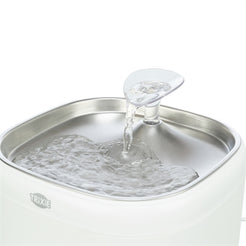 Trixie Drinkfontein Aqua Pure Kunststof / Rvs Wit 18X18X14,5 Cm