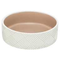Trixie Voerbak / Drinkbak Patroon Keramiek Wit / Beige 14X14X4,5 Cm