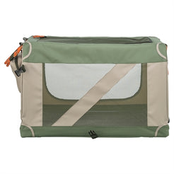 Trixie Kennel Comfy Bench Stof / Reismand Olijfgroen / Beige 47,5X70X44,5 Cm