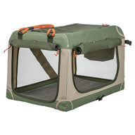 Trixie Kennel Comfy Bench Stof / Reismand Olijfgroen / Beige 47,5X70X44,5 Cm