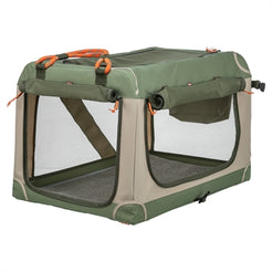 Trixie Kennel Comfy Bench Stof / Reismand Olijfgroen / Beige 47,5X70X44,5 Cm