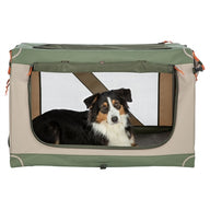 Trixie Kennel Comfy Bench Stof / Reismand Olijfgroen / Beige 47,5X70X44,5 Cm