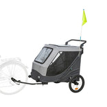 Trixie Fietskar Opvouwbaar Snelvouw Functie Tot 45Kg Grijs Xl 87,5X93/150X97 Cm