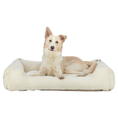 Trixie Vital Hondenmand Jonna Hoekig Ribfluweel Creme 120X80 Cm